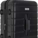 Wrangler Tall Trunk Luggage 4 Piece Set, Black, 17 x 13 x 31 inches