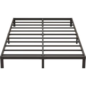 9 Inch Low Queen Bed Frame Heavy Duty Metal Platform, No Box Spring Needed, Easy Assembly Mattress Foundation, No Noise, Black