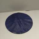 Snowkingdom Round Placemats Navy Blue Set of 6, Blue Round Vinyl Hollow 15 Inch Place Mats, Washable Easy Clean Wipeable Non Slip Kitchen Dining Table Mats for Wedding Anniversary Party Decoration