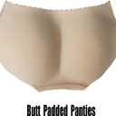 VENDAU Fake Butt Pads for Women Bigger Butt Padded Underwear Butt Enhancer Underwear Shaper Butt Lifter Panties Hip Shapewear (Beige, M)