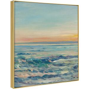 Floater Frame for 20x30 Canvas Paintings with 0.5-0.8" Deep, DIY Metal Floating Frames for Art Show Exhibition Home Office Gallery Wall Decor, Abstract Artwork for Modern Farmhouse Room (Gold)