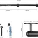 Dolibest 4.25ft Wall Mount Metal Handrail, Staircase Step Handrail, One Piece Design Bar, Non-Slip Safety Grab Handle, Barrier-Free Staircase Grab Handle for Elderly, Indoor & Outdoor Use, 1.3'' Round