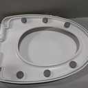 MinSha V-Shape Toilet Seat Soft Close Elongated, Matte White Easy Install