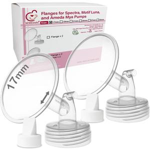 Nenesupply 17mm 2 pc Flanges Duckbill Valves Compatible with Spectra S2 S1 9 Plus Synergy Gold Breastpump Replacement to Spectra Pump Parts Flange Accessories Wide Mouth Work with Backflow Protector Nenesupply 17mm 2 pc Flanges Duckbill Valves Compatible with Spectra S2 S1 9 Plus Synergy Gold Breastpump Replacement to Spectra Pump Parts Flange Accessories Wide Mouth Work with Backflow Protector