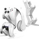 DOYO Controller Holder Stand, Universal Metal Material Game Controller Headset Stand Controller Accessories for Gamepad of PS5 / Xbox / PS4 / Switch (White)