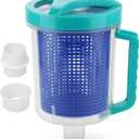 Pool Leaf Canister Catcher for Pool Vacuum with Mesh Basket, in-line Leaf Catcher for Swimming Pool Cleaner, Fits Suction Manual & Automatic Pool Cleaners (blue)