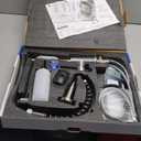 Black Kitchen Faucet with Soap Dispenser, Pull Down Sprayer, Stainless Steel, Modern Spring 1 Handle Pull Out Sink Faucet with Deck Plate for 1 or 3 Hole Sinks for Bar RV Laundry Farmhouse