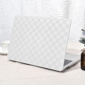 Seorsok Compatible with MacBook Pro 13 inch Case M2 2023,2022,2021-2016 A2338 M1 A2251 A2289 A2159 A1989 A1708 A1706,Elegant Leather Plastic Hard Case & Keyboard Cover,White Tartan PVC No Logo Cutout