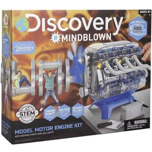 MindBlown DIY Model Engine Kit - Mechanic Four Cycle Internal Combustion Assembly Construction, Comes W/Valves, Cylinders, Hardware & Much More