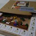 Lulu Home Christmas Advent Calendar, 2024 Light Up Nativity Scene Adventt Box with Drawers, 24 Days Countdown to Christmas Fill Your Own Gift Box Xmas Tabletop Decor