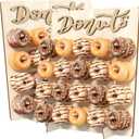 Donut Wall Display Stand, 2PCS Wooden Doughnut Holder Display 40 Donuts, Donut Holder Board for Donut Grow Up Party, Birthday, Wedding, Baby Shower, Donut Party Decorations (Natural)