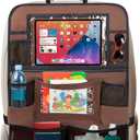 BALEINE Backseat Car Organizer, Back Seat Car Organizers and Storage, Kick Mats Back Seat Protector, Travel Accessories for Most Automotive (1 Pack, Mocha)