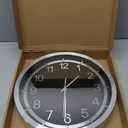 Silent Wall Clock Battery Operated,Modern Metal Wall Clock Decorative for Living Room/Kitchen/Home/Office/School,12 inch