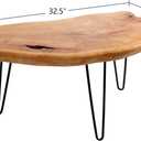 WELLAND Live Edge Cedar Wood Coffee Table 32.5" W x 17" D x 16" H