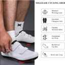 Women & Men Cycling Shoes Compatible with Peloton Bike Indoor Road Riding Biking Bike Shoes with Delta Cleats Included, 11 Women/9 Men, 2600-white1