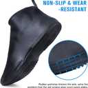 Waterproof Shoe Covers Slip-Resistant Overshoes Newly Upgraded and Latest Model for Men Women, Reusable Rain Boots for Outdoor, Cycling, Hiking, Work (Black, XL (Women 11-13, Men 10.5-13))