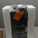 Electric Fireplace Stove Heater - Freestanding Fireplace Heater for Indoor Use with Realistic 3D Flame, Adjustable Thermostat & Remote, Quiet, Timer for Living Room and Bedroom (Matte Black)