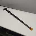 Bahu Wood Carved Crutch, Handmade Wooden Cane for Men and Women, Fashionable Comfortable Handle Walking Sticks, Retro Cane, Exquisite Carving Walking Canes as Gift (Brown1) (BH-1)