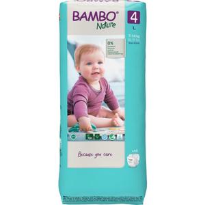 Bambo Nature Hypoallergenic Baby Diapers, Eco-Labeled Diapers, Enhanced Leakage Protection, Totally Chlorine-Free, Skin Friendly, and Super Absorbent - Size 4 (48 Count)
