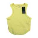 Wild Fable High-Neck Ribbed Cropped Tank Top Yellow XXS