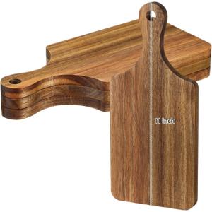 Patelai 4 Pack Thicken Bamboo Cutting Board Bulk Acacia Wood Chopping Unfinished Crafts Serving Charcuterie Boards for DIY Wedding Housewarming Gift (Acacia Wood)