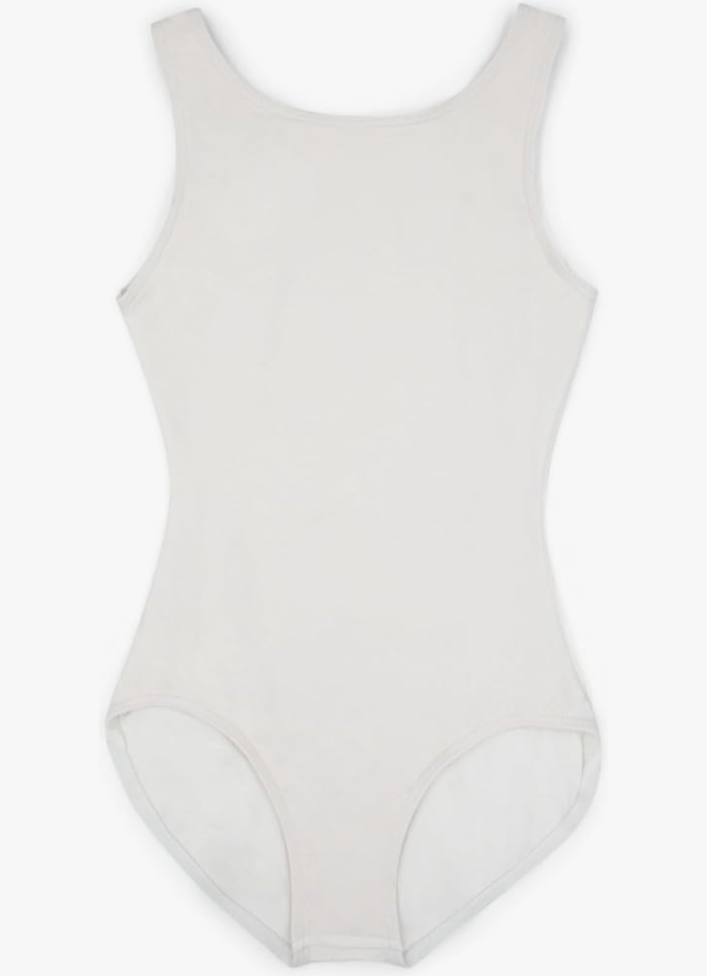 girls High-neck Tank Leotar M, White