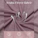 Women's Fleeced Sweatshirt - Stand-Up Turtleneck, Side Pockets, Warm Fleece for Winter Daily Wear (Purple, S)