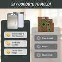 2 in 1 Stainless Steel Cutting Board with Handle Chopping Extra Large Tablas Para Picar Cocina Tabua Madeira Corte Carne Alimentos Cortar Juego Regalos Cumpleaos Navidad Mujer Mama Abuela Hombre Papa (Gray)