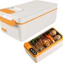 USB Powered Electric Lunch Box,USB Heating Lunch Boxes,Portable Heated Lunch Box,1 L Large Capacity,65°C Constant Temperature Heating,for People Carrying Lunch in The Office(Color:White)