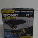 Bionic Steel PRO 75ft Garden Hose with Nozzle, 304 Stainless Steel Metal 75ft Water Hose Flexible Hose, Kink Free, Lightweight & Heavy Duty, Crush Resistant Fitting, Easy Coil, 500 PSI 2025 Model