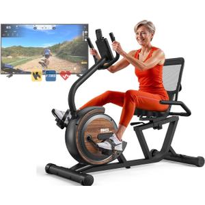 Recumbent Exercise Bikes for Home for Seniors: 150KG Weight Capacity, Self-illumination Green Large Numbers, Spacious Seat & Backrest Support for Ultimate Comfort