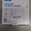 Silicone Ice Ball Mold with Lid, 4 Pack  2.5 Inch Large Sphere Round Ice Maker, Easy Release BPA-Free Silicone Trays for Whiskey & Cocktails, Home Bars & Freezer (Multicolor-Premium)