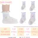 Toddler Ruffle Baby Girls Socks Cute Princess Knit Cotton Lace Top Frilly Infant White Dress Socks