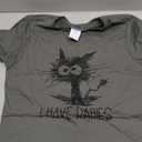 Never Better Shirt | I'm Fine Cat Men Women Kids T-Shirt (Slate Grey, Small)