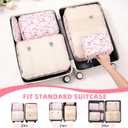 BAGAIL 8 Set Packing Cubes Luggage Packing Organizers for Travel Accessories-Pink Flamingo