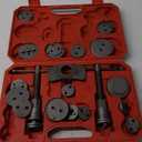 Orion Motor Tech 24pcs Brake Caliper Tool, Heavy Duty Brake Caliper Compression Tool Caliper Piston Tool for Brake Pad Replacement Reset, with Thrust Bolt Assemblies Retaining Plates 18 Disc Adapters (Red)