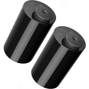 Waterless Essential Oil Diffuser for Home Aromatherapy Car Nebulizing Diffuser Battery Operated 20mL Mini Scent Air Machine Up to 600 Sq.Ft. 4 Countdown Timers 3 Mist-Level (AN7 Black 2PCS)