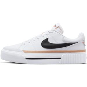 Nike Women's Court Legacy Lift Shoes (10.5, White/Black/Hemp/Team Orange)