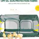 ANC POP Portable Chicken Run Large Pop-Up Chicken Pen for Small Animals Outdoor Gardening Net with 3 Doors and Handbag, Easy to Install and Storage, Green
