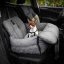 Premium Dog Car Seat for Small Dogs 1-25lbs (Grey Small)
