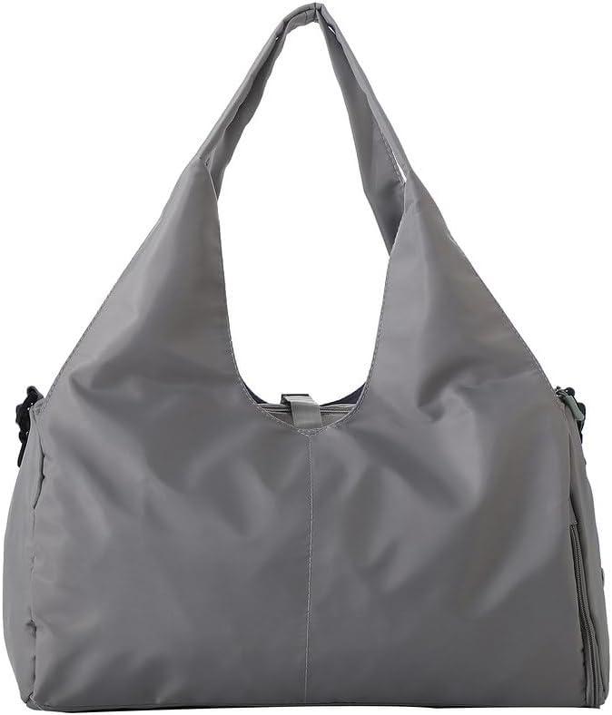 Large Gym Bag with Yoga Mat Buckle,Travel Duffle BagWaterproof Weekender Bag, Carry On Tote Bags for Women Grey