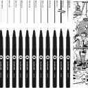 Molotow Blackliner Pen Complete Set, 11 Pens, 1 Set Each (200.485)