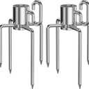 onlyfire 6002 Rotisserie Meat Forks(1-Pair) for Grills-Fits 1/2-Inch Hexagon & 3/8-Inch and 5/16-Inch Square Spit Rods