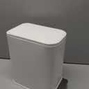 Cesun Small Bathroom Trash Can with Lid Soft Close, Step Pedal, 5 Liter / 1.3 Gallon Stainless Steel Garbage Can with Removable Inner Bucket, Waste Basket for Bathroom, Bedroom (White)
