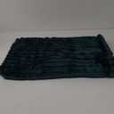 NEWCOSPLAY Super Soft Throw Blanket Dark Teal Premium Silky Flannel Fleece 3D Ribbed Jacquard Lightweight Bed Blanket All Season Use (Dark Teal Ribbed, Throw(50"x60"))