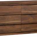Sauder Harvey Park 6 Drawer Dresser for Bedroom Wooden Dressers & Chest of Drawers, in Grand Walnut