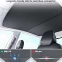 REEVAA 2026 Upgraded Tesla Model S Sunshade Roof [No Gaps, No-Sagging] Model S Accessories Heat Insulation Foldable Glass Sunroof Cover for Model S 2022-2026, 2PCS, Black