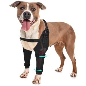 Dog Elbow Protector Brace, Dog Leg Sleeves Anti-Licking for Hygroma, Calluses & Arthritis Relief–Adjustable Dogs Elbows Pads & Shoulder Brace for Elbow Dysplasia and Injury Recovery, Both Leg L/XL