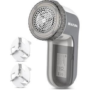 BEAUTURAL Fabric Shaver and Lint Remover, Portable Sweater Defuzzer, Gray, Standard