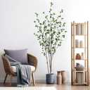 7ft Artificial Citrus Tree Minimalist Faux Tree for Indoor Dcor, Fake Critus Tree Perfect for Home, Office, Living Room, Bedroom & Porch